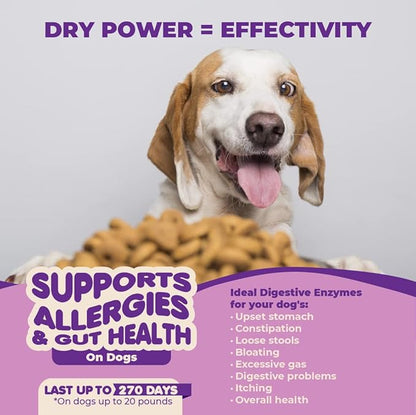 Probiotics for Dogs & Puppies–Extra Strength 9 Species, 5 Billion CFU per Scoop of Dog Probiotics and Digestive Enzymes for Dogs. Support Fiber for Dogs & Dog Allergy Relief– Powder Probiotic for Dogs