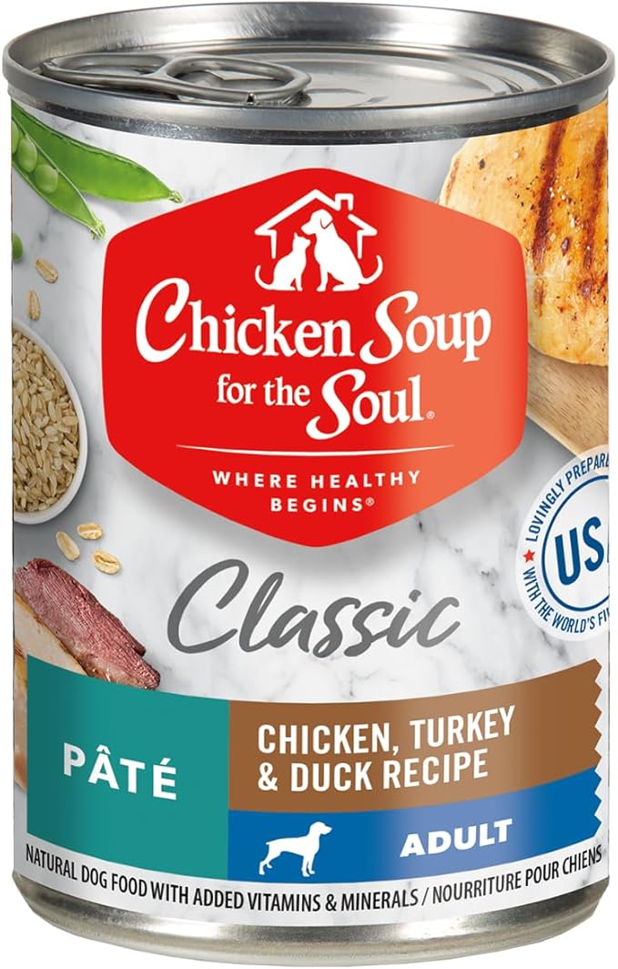 Chicken Soup for The Soul Pet Food - Classic Wet Dog FoodSoy Free, Corn Free, Wheat Free | Dry Dog Food Made with Real Ingredients No Artificial Flavors or Preservatives