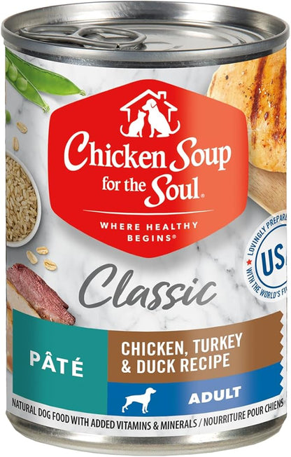 Chicken Soup for The Soul Pet Food - Classic Wet Dog FoodSoy Free, Corn Free, Wheat Free | Dry Dog Food Made with Real Ingredients No Artificial Flavors or Preservatives