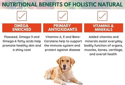 Bench & Field Holistic Natural Adult Dry Dog Food, Chicken Meal and Brown Rice Recipe 6.6 lb Bags (Pack of 4)
