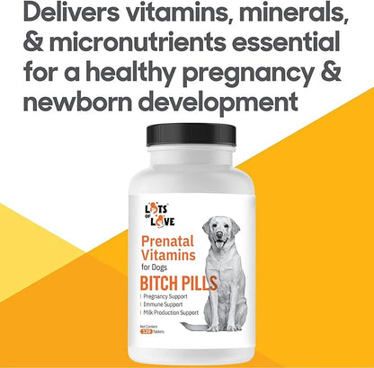 Bitch Pills - Prenatal Dog Vitamins - 90 Tablets