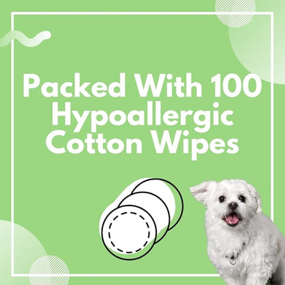 Dog Ear Cleaner Wipes | Bulldog, French Bulldog, Pug, English Bulldog | Cleans & Soothes Ears, Wrinkles, Folds, Tear Stain (Dog Ear Cleaner Wipes)