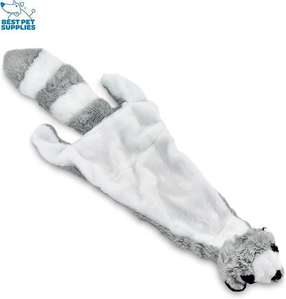 Best Pet Supplies Stuffing Free Squeaky Dog Toys for Small Dogs, Medium Dogs, and Large Dogs, Durable, Best Dog Chew Toy for Teething Puppy, Indoor Play - Raccoon, Small