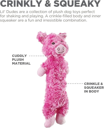 Outward Hound Lil' Dudes Pig Plush Squeaky Dog Toy