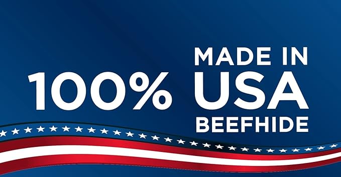 Pet Factory 100% Made in USA Beefhide 7" Braided Sticks Dog Chew Treats - Peanut Butter Flavor, 2 Count/1 Pack