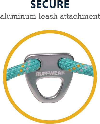 Ruffwear, Knot-a-Collar Dog Collar, Climbing Rope Collar for Everyday Use, Aurora Teal, 14"-20"
