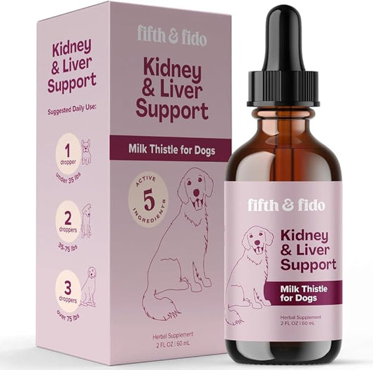 Milk Thistle for Dogs - Liver Support for Dogs - Milk Thistle for Cats - Milk Thistle Liquid - Dog Liver Supplement - Hepato Support for Dogs - Lower Liver Enzymes Naturally