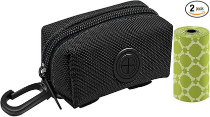 Dog Poop Bag Holder, Poop Bag Holders for Leashes, CAKOVANO Pet Dog Waste Bag Dispenser Leash Attachment – Fits Any Dog Leash – Poop Bag Dispenser with 1 Free Rolls of Poop Bag