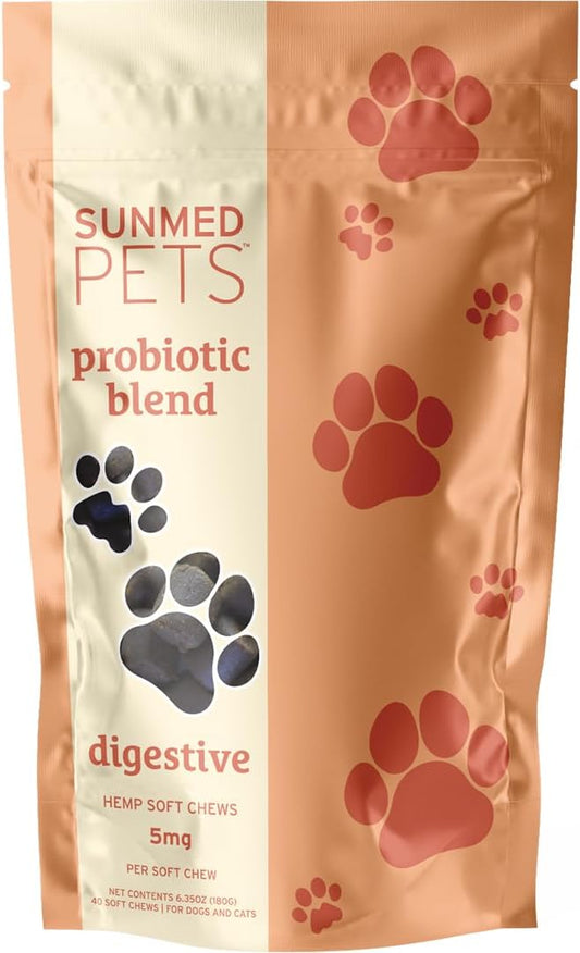 Probiotics for Dogs with Pumpkin & Probiotic Blend - Formulated for Dog Digestive Health, Overall Wellness - Hemp Extract Chews, 40 Count