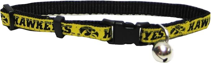 Pets First Collegiate Pet Accessories, Cat Collar, Iowa Hawkeyes, One Size