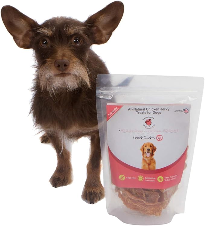 Made with Love | Chicken Jerky Treats | All Natural, 100% Chicken Breast, Human Grade, USDA Grade A, Cage Free, Grain Free, No Preservatives, Sourced & Made in USA, Great for Training