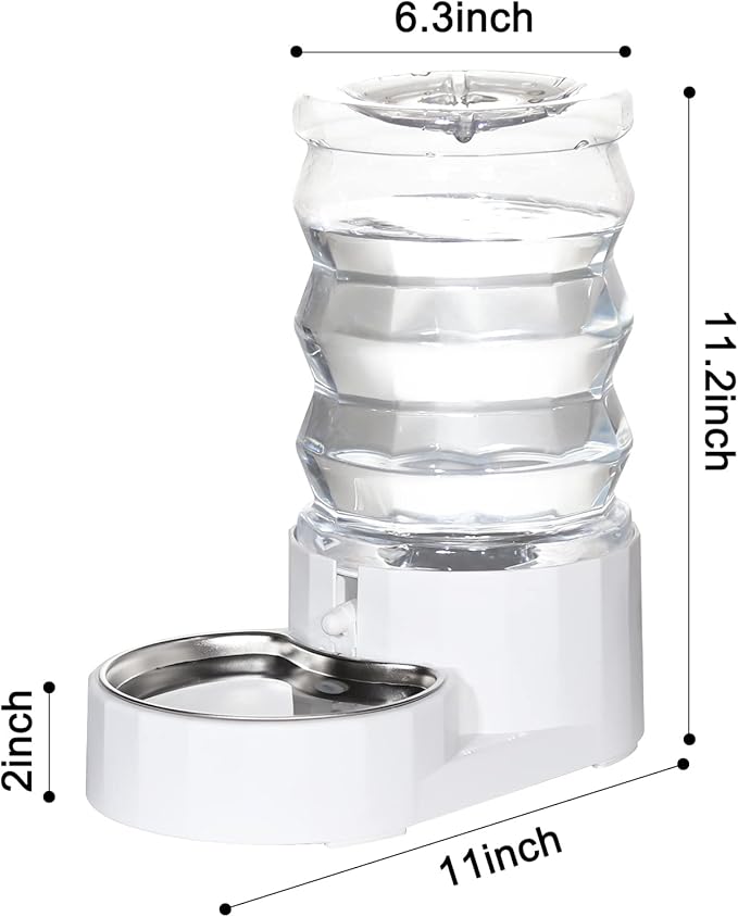 Sfozstra Automatic 3L Pet Water, Cat Feeder, Pet Feeding Bowl, 3L Large Capacity Automatic Water Dispenser, 100% BPA-Free, Gravity Pet Water Dispenser,Cat Water Food