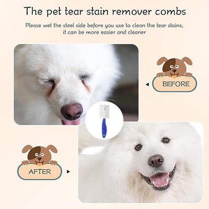Tick Remover Tool Set(Blue),Remover Flea Combs,Tweezers,Painlessly Tick for Dogs Cats and Humans Pets(5 Pieces)