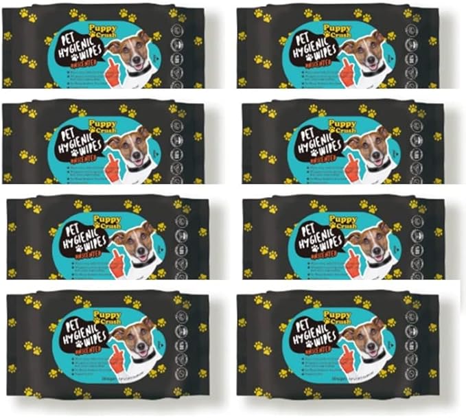 Pet Hygienic Wipes Unscented 30sheets (8 Pack) - Grooming Wipes for Cleaning Face and Deodorizing…