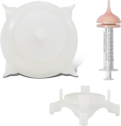 Doggiema Puppy Feeder Puppy Milk Feeder Puppy Nursing Station Puppy feeders for Multiple Puppies Puppy Milk replacer Doggie Bubble Dongdong pet S size bowl (Kitten/Toy Puppy)