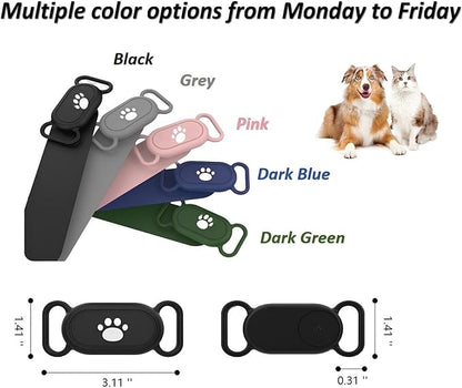 5 Pack Dog Collar Holder Compatible with Samsung Galaxy Smarttag 2,Waterproof Silicone Tracker Case Holder for Samsung Galaxy Smart Tag 2,Anti-Scratch Pet Dog Cat Collar Smarttag2 Case