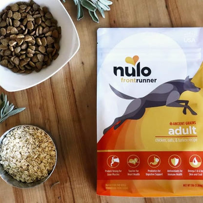 Nulo Frontrunner All Breed Adult Dry Dog Food, Premium All Natural Dog Kibble, Made with Ancient Grains Promote Fullness with Healthy Digestive Aid BC30 Probiotic & Antioxidants for Immune Health