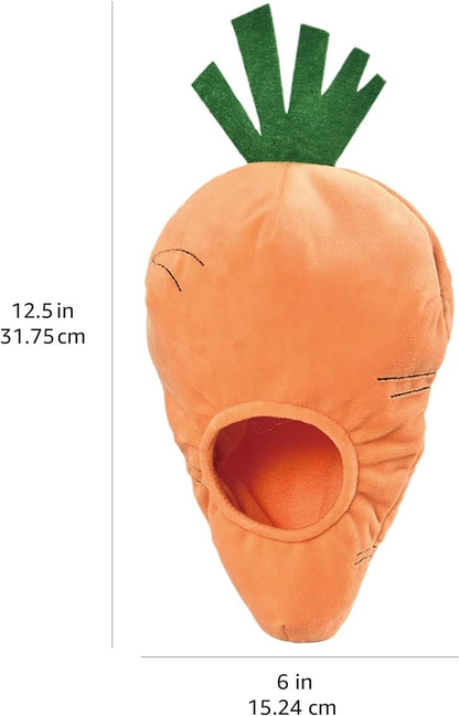 Amazon Basics Hide and Seek Squeaky Dog Plush Toy, Rabbit and Carrot, Orange and white, 5 Pack