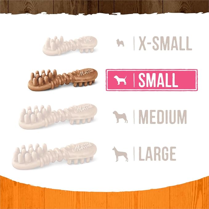Merrick Fresh Kisses Natural Dental Chews, Treats Infused with Pumpkin and Cinnamon for Small Dogs 15-25 Lbs - 4.8 oz. Pouch