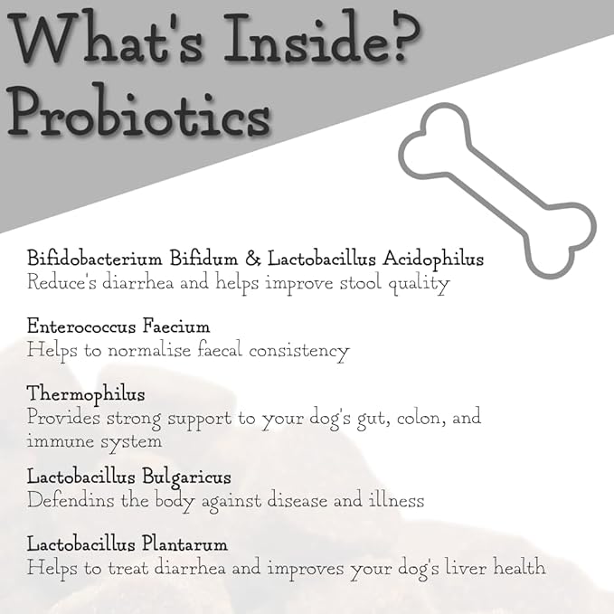 Primal Nutrition Probiotics for Dogs - Digestive Enzymes for Gut Flora, Digestive Health, Diarrhea & Bowel Support - Dog Supplement Soft Chew for Pet Immune System - Chicken