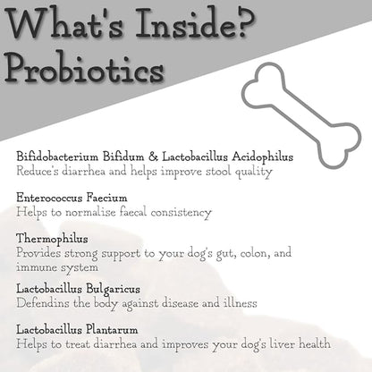 Primal Nutrition Probiotics for Dogs - Digestive Enzymes for Gut Flora, Digestive Health, Diarrhea & Bowel Support - Dog Supplement Soft Chew for Pet Immune System - Chicken