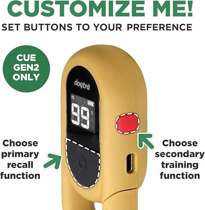 Dogtra CUE easy safe e-collar with Vibration Customizable Waterproof Rechargeable Tan ecollar for Small Medium Large Dogs Remote Training Collar (2nd Generation)