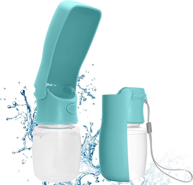 Portable Dog Water Bottle for Walking - Leak Proof Foldable Pet Water Bottles Dispenser Bowl Travel Drink Cup for Walking Hiking Traveling