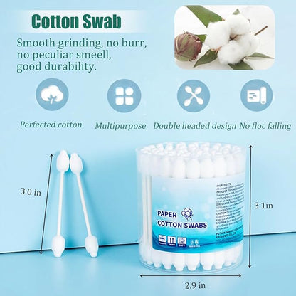Pet Ear Wipes Kit Cat and Dog Ear Cleaner Wipes Multipurpose Grooming 50Pcs Finger Wipes+150Pcs Cleansing Pads+56Pcs Gourd Shaped Cotton Swabs Odor Control Reduce Dirt and Itch Relief