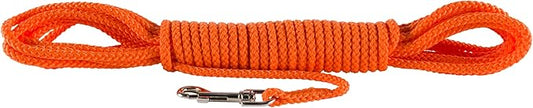 Browning 30ft Braided Check Cord, Dog Training Leash, Weather Resistant & Floats in Water, Blaze