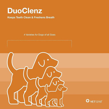vetone DuoClenz Enzyme Coated Dental Chews for Medium Size Dogs 30 Count