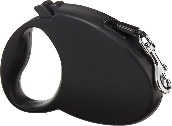 Amazon Basics Retractable Dog Leash, Small - 16ft, Black