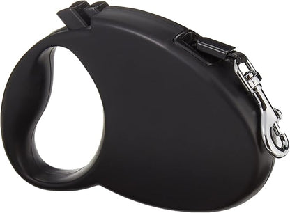 Amazon Basics Retractable Dog Leash, Small - 16ft, Black