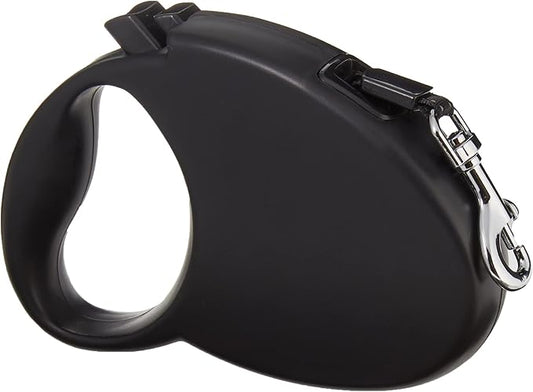 Amazon Basics Retractable Dog Leash, Small - 16ft, Black