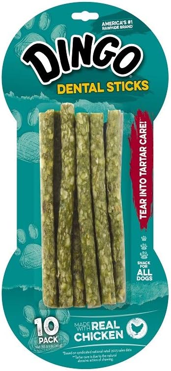 Dingo Tartar And Breath Dental Sticks For All Dogs, 10-Count