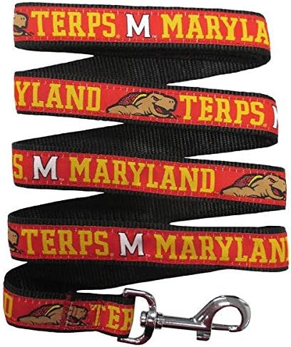 Pets First Collegiate Pet Accessories, Dog Leash, Maryland Terrapins, Small