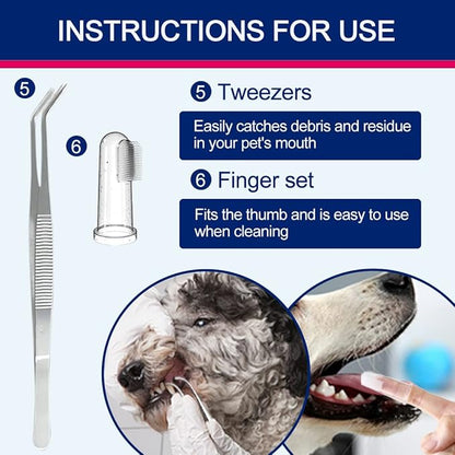 Teeth Cleaner for Dogs, Dog Teeth Cleaning, Dog Ultrasonic Tartar Remover, Keep Dog Teeth Health. (White)