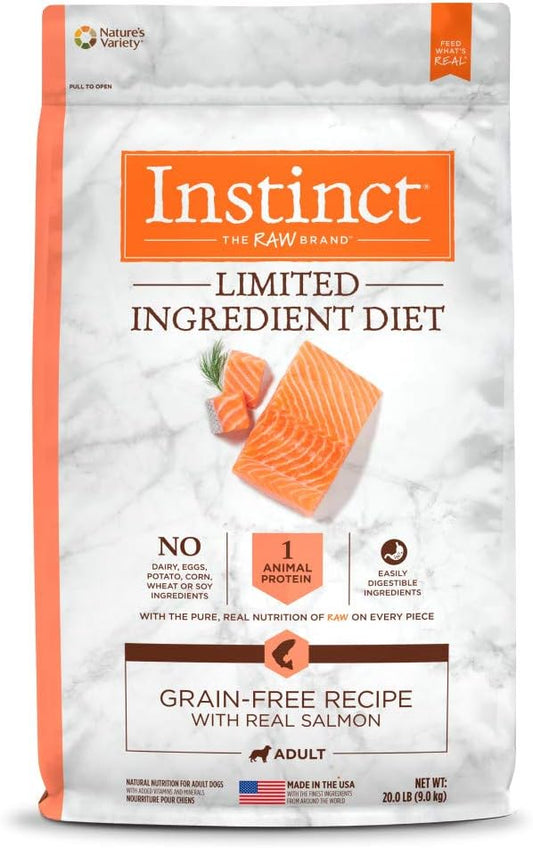Instinct Limited Ingredient Diet Grain Free Recipe with Real Salmon Natural Dry Dog Food, 20 lb. Bag