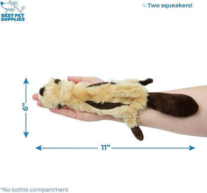 Best Pet Supplies Stuffing Free Squeaky Dog Toys for Small Dogs, Medium Dogs, and Large Dogs, Durable, Best Dog Chew Toy for Teething Puppy, Indoor Play - Squirrel, Small