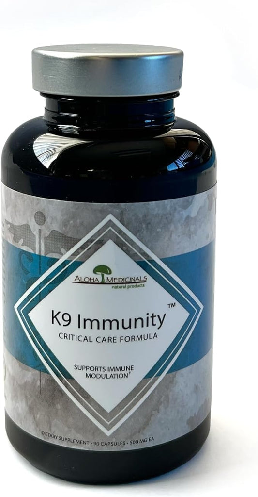 K9 Immunity, Immune Support Supplement for Dogs, Organic and Mushroom Enhanced Dog Health Supplies, Pack of 1, 90 Capsules Each