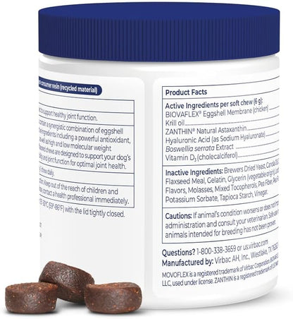 Advanced Joint Support Supplement for Dogs - Hip and Joint Support - Dog Joint Supplement - Hip and Joint Supplement Dogs - 60 Soft Chews for Large Dogs (by Virbac)