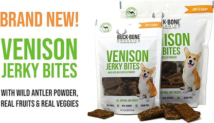 Buck Bone Organics Venison Jerky Bites with Real Antler Powder, Made in The USA… (4 OZ)