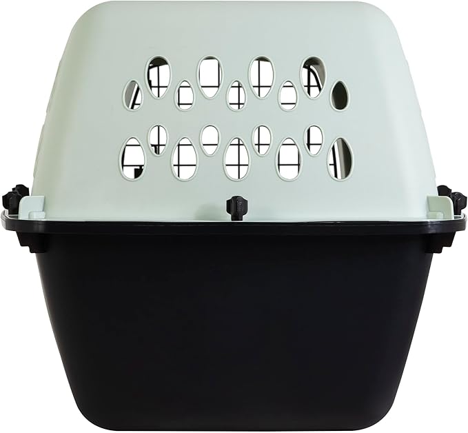 Petmate Pet Porter Fashion Dog Kennel 24", Pale Aqua & Black, for Pets 15-20lbs