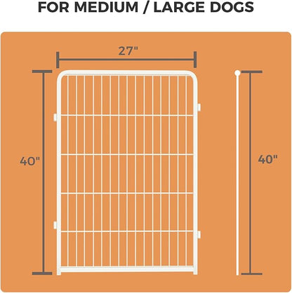 FXW Homeplus Dog Playpen Designed for Indoor Use, 40" Height for Large Dogs, White│Patented