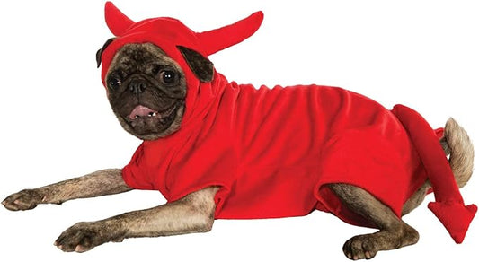 Rubie's Pet Fleece Devil Dawg Costume Hoodie Party Supplies, Fleece Devil Dawg Costume Hoodie, Large