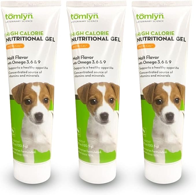 Tomlyn High Calorie Nutritional Gel for Puppies, (Nutri-Cal) 4.25 oz (3 Pack)