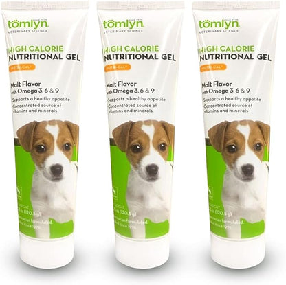 Tomlyn High Calorie Nutritional Gel for Puppies, (Nutri-Cal) 4.25 oz (3 Pack)