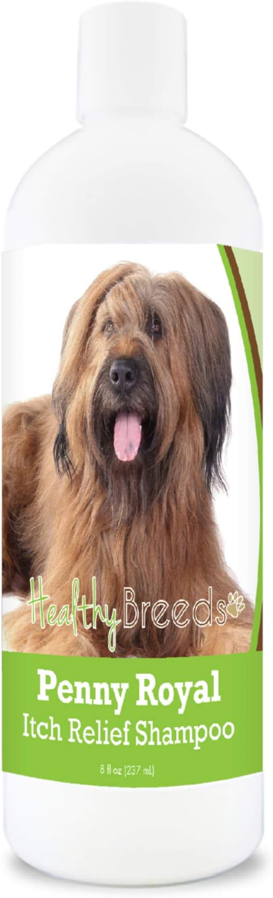 Healthy Breeds Briard Penny Royal Itch Relief Shampoo - Stop The Scratching & Relieve The Itch with Essential Oils of Eucalyptus & Cedarwood - Mint Scent - 8 oz