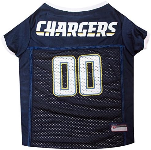 NFL Los Angeles Chargers Dog Jersey, Size: XX-Large. Best Football Jersey Costume for Dogs & Cats. Licensed Jersey Shirt