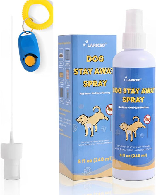 8 oz Pet Behavior Training Spray - Discourage Dog Peeing in Unwanted Areas - Safe and Gentle - Not Here Dog Spray - Achieve Positive Training Outcomes