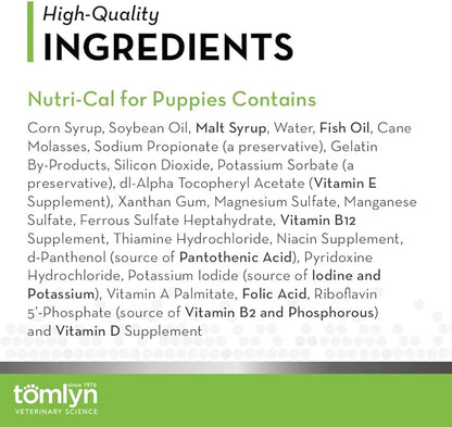 Tomlyn High Calorie Nutritional Gel for Puppies, (Nutri-Cal) 4.25 oz (3 Pack)